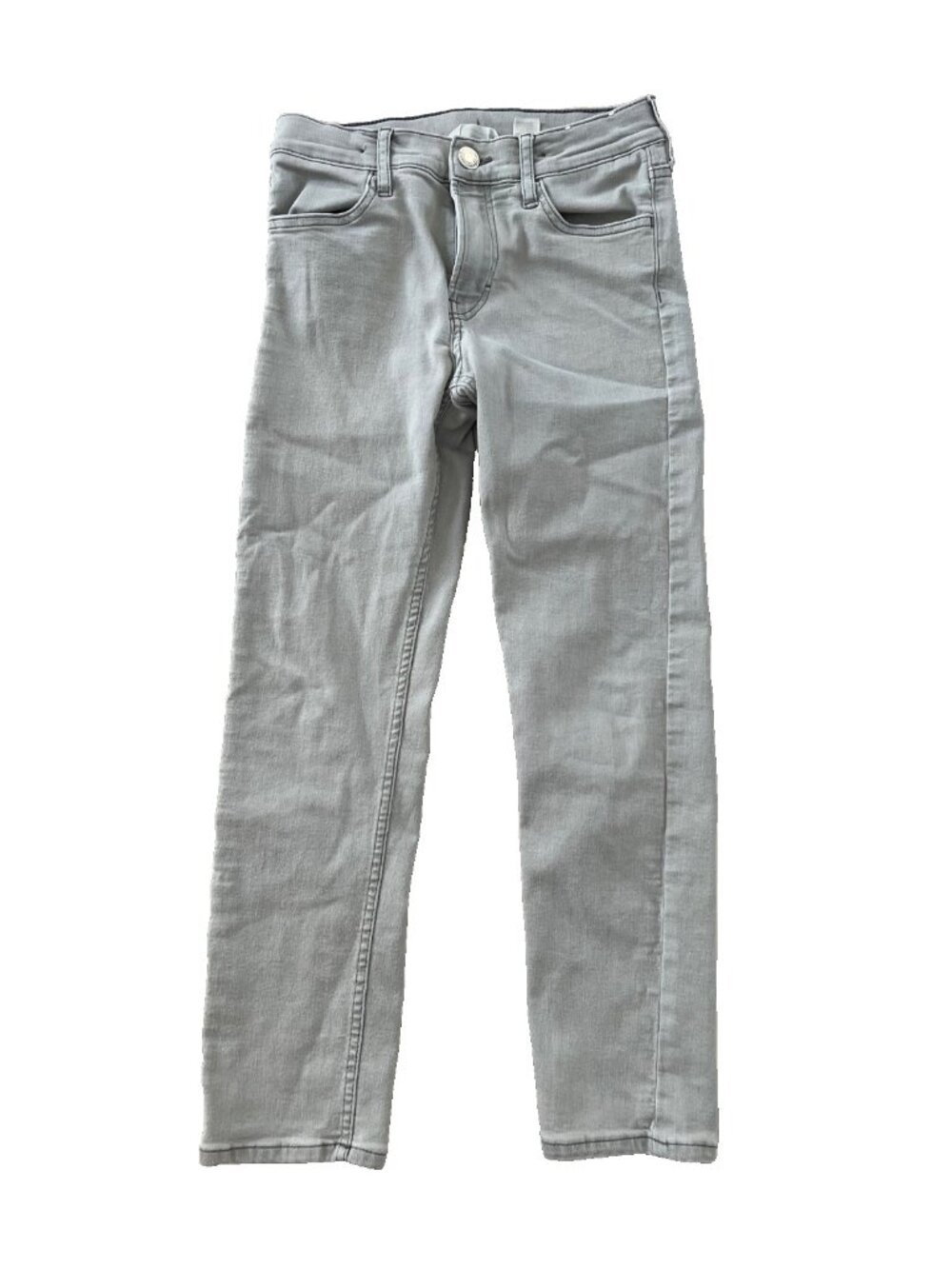 H&M Kids Unisex Slim Fit Jeans in Light Grey ( US 10 )